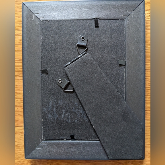 Custom cross stitch Santa and Tree  by Ellen Rust framed black 5 by 7 - Picture 3 of 3